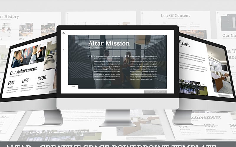 Altar - Creative Space PowerPoint template PowerPoint Template