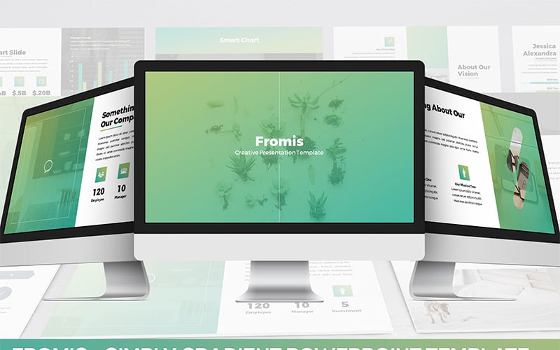 Fromis - Simply Gradient PowerPoint template PowerPoint Template