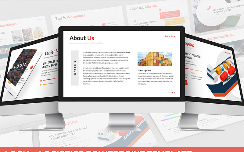 Logia - Logistics PowerPoint template PowerPoint Template