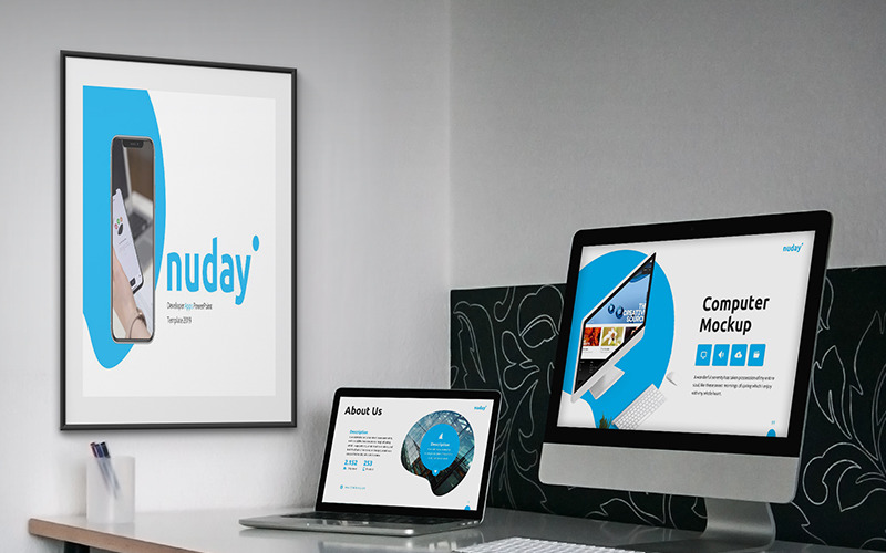 Nuday - Developer PowerPoint template PowerPoint Template