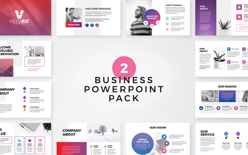 VeluBiz - Minimal Business PowerPoint template PowerPoint Template