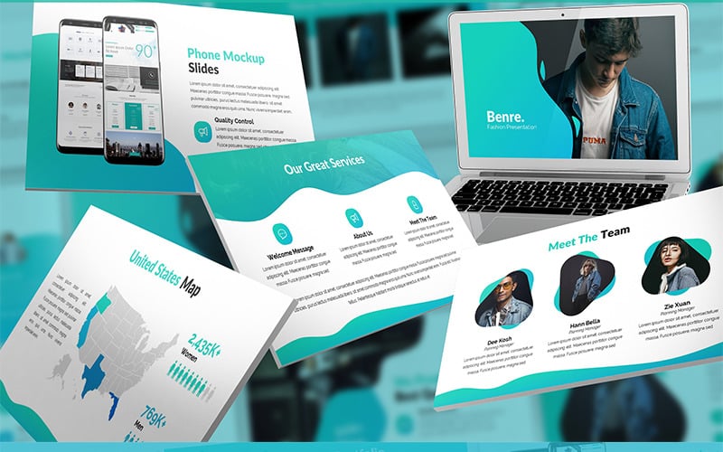Benre - Fashion PowerPoint template PowerPoint Template