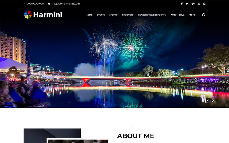 Harmini - Photography PSD Template