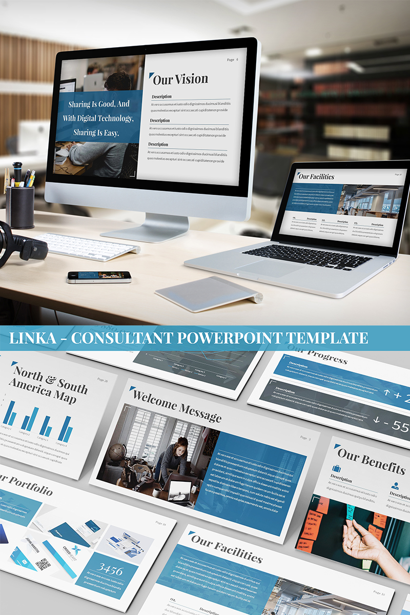 Linka - Consultant PowerPoint Template #82158