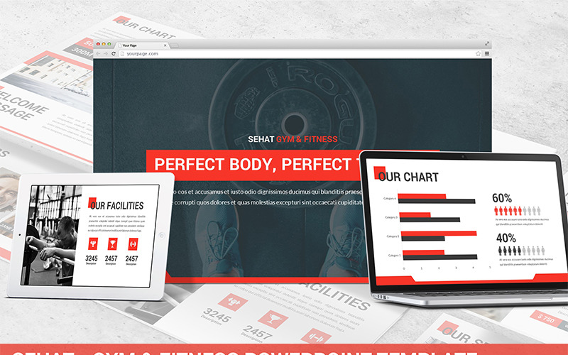 Sehat - Strong PowerPoint template PowerPoint Template