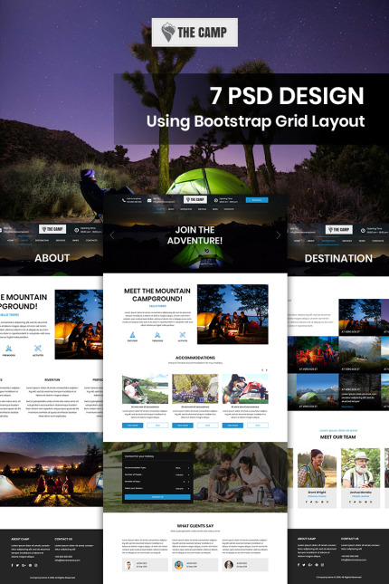 Template #82206 Camping Theme Webdesign Template - Logo template Preview