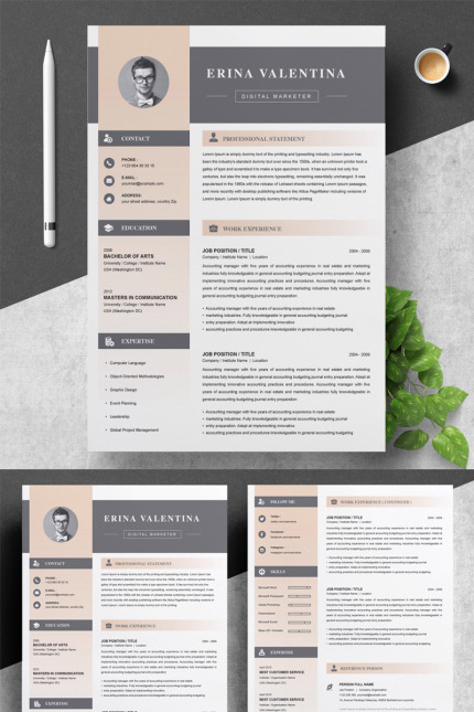 Template #82211 Page Resume Webdesign Template - Logo template Preview