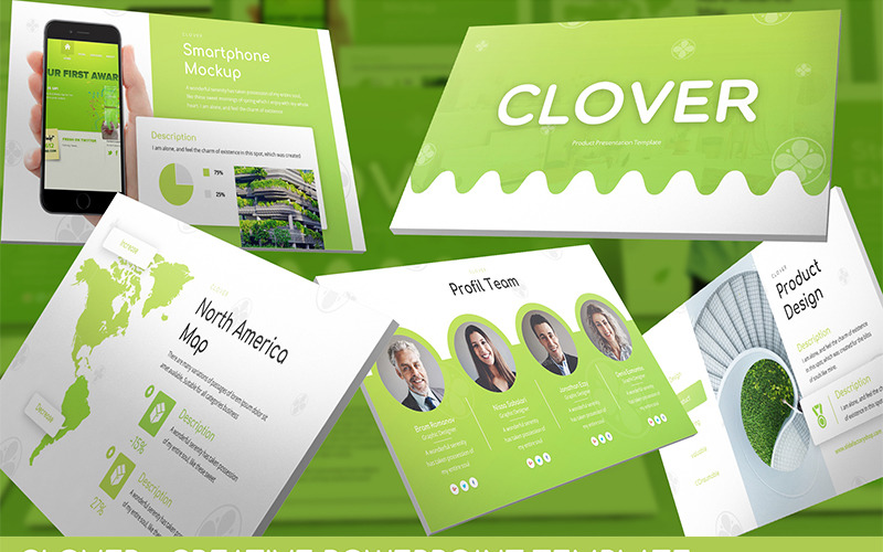 Clover - Creative PowerPoint template PowerPoint Template