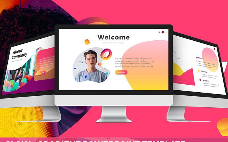 Glow - Gradient PowerPoint template PowerPoint Template