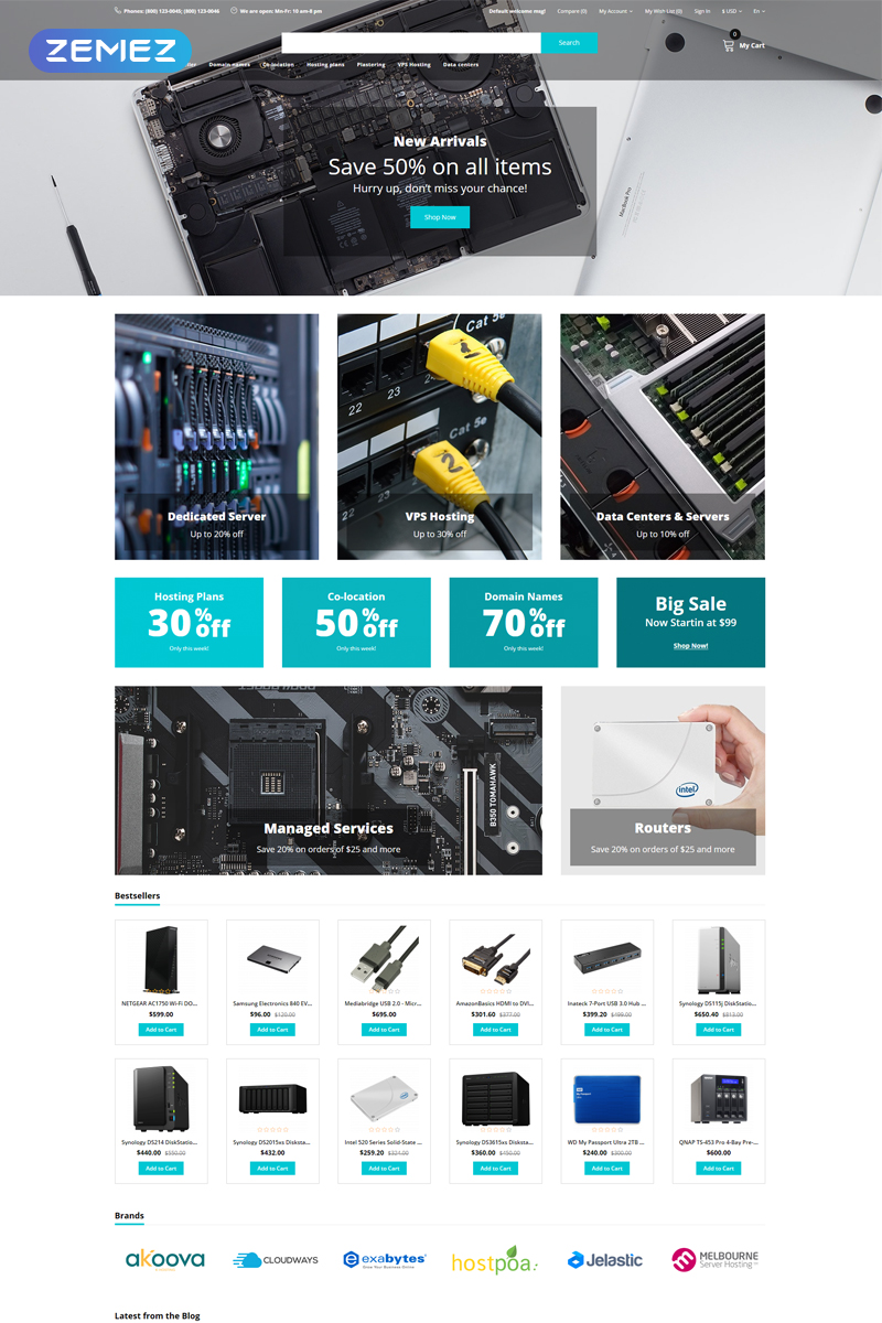 Hostia - Hosting E-Commerce Clean №82212
