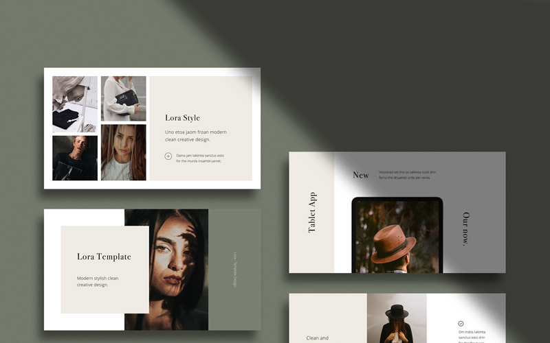 LORA - Modern and Simple PowerPoint template PowerPoint Template