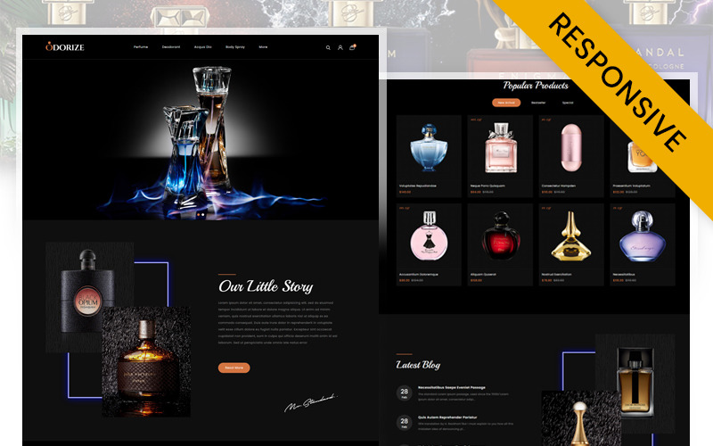 Odorize Perfume Store OpenCart Responsive Template OpenCart Template