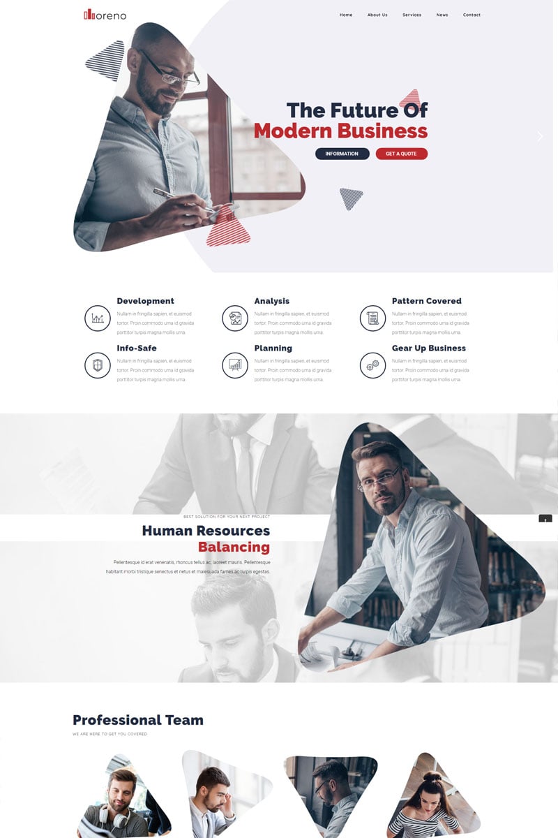 Tema De WordPress "Moreno - Modern Business" #82267