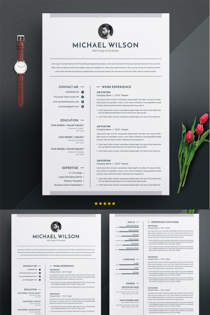 Template #82304 Page Resume Webdesign Template - Logo template Preview