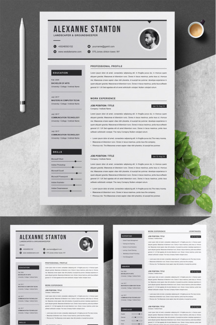 Template #82388 Page Resume Webdesign Template - Logo template Preview