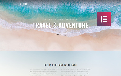 Closez - Tourism One Page Modern Elementor