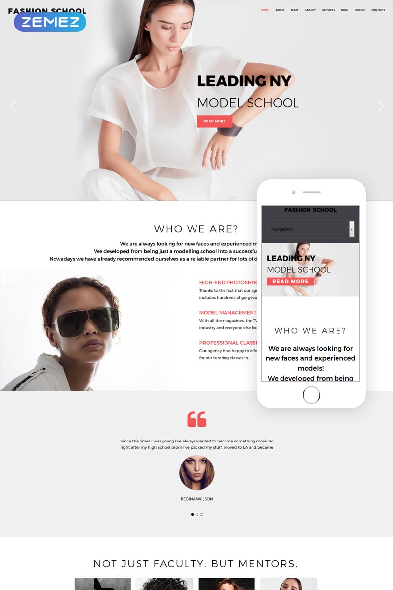 Fashion School - Model Agency Responsive Joomla Template