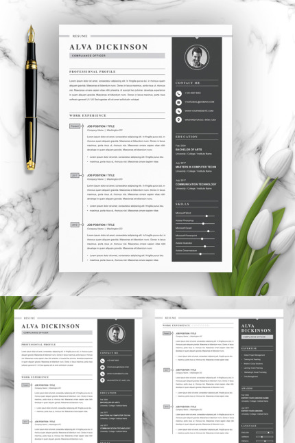 Template #82419 Page Resume Webdesign Template - Logo template Preview