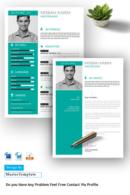 Template #82428 Resume Simple Webdesign Template - Logo template Preview