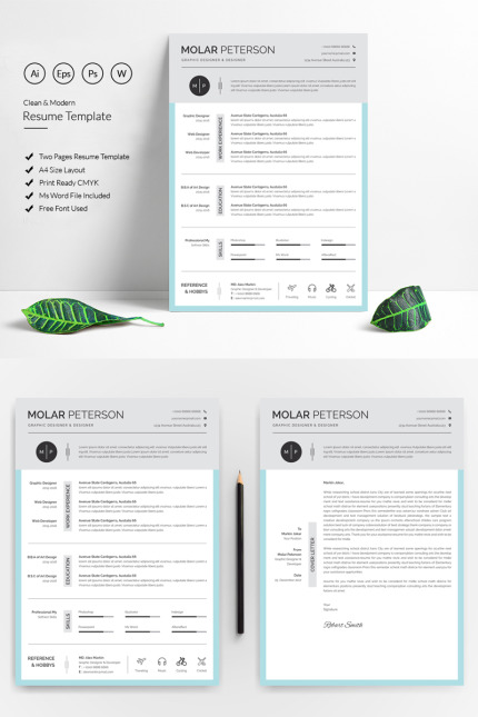 Template #82444 Cv Clean Webdesign Template - Logo template Preview