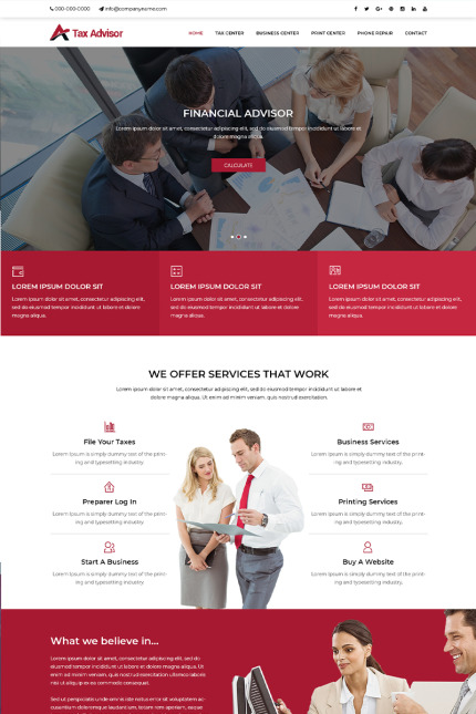 Template #82446 Company Theme Webdesign Template - Logo template Preview