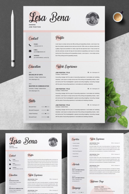 Template #82448 Page Resume Webdesign Template - Logo template Preview