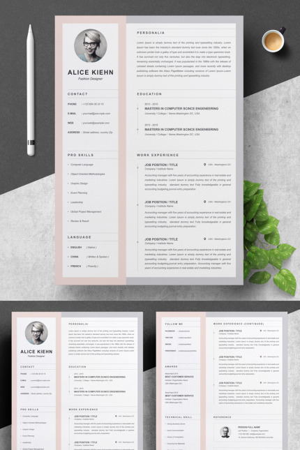 Template #82450 Page Resume Webdesign Template - Logo template Preview