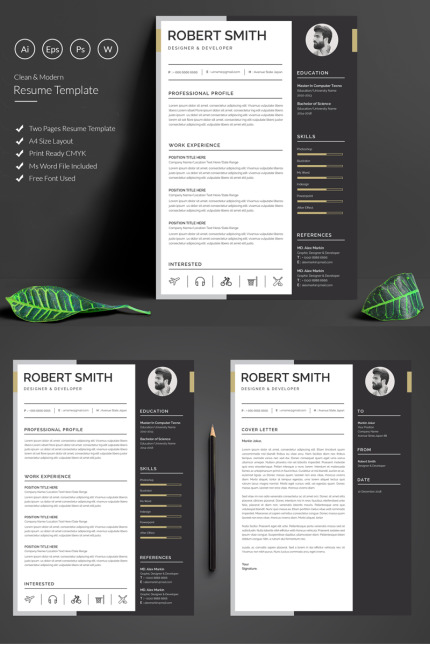 Template #82465 Cv Clean Webdesign Template - Logo template Preview