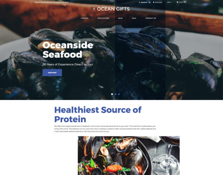 Ocean Gifts - Sea Food Shop Modern Shopify Theme