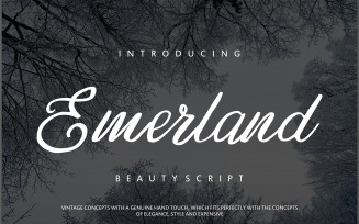 Emerland | Beauty Script Handwritten Font