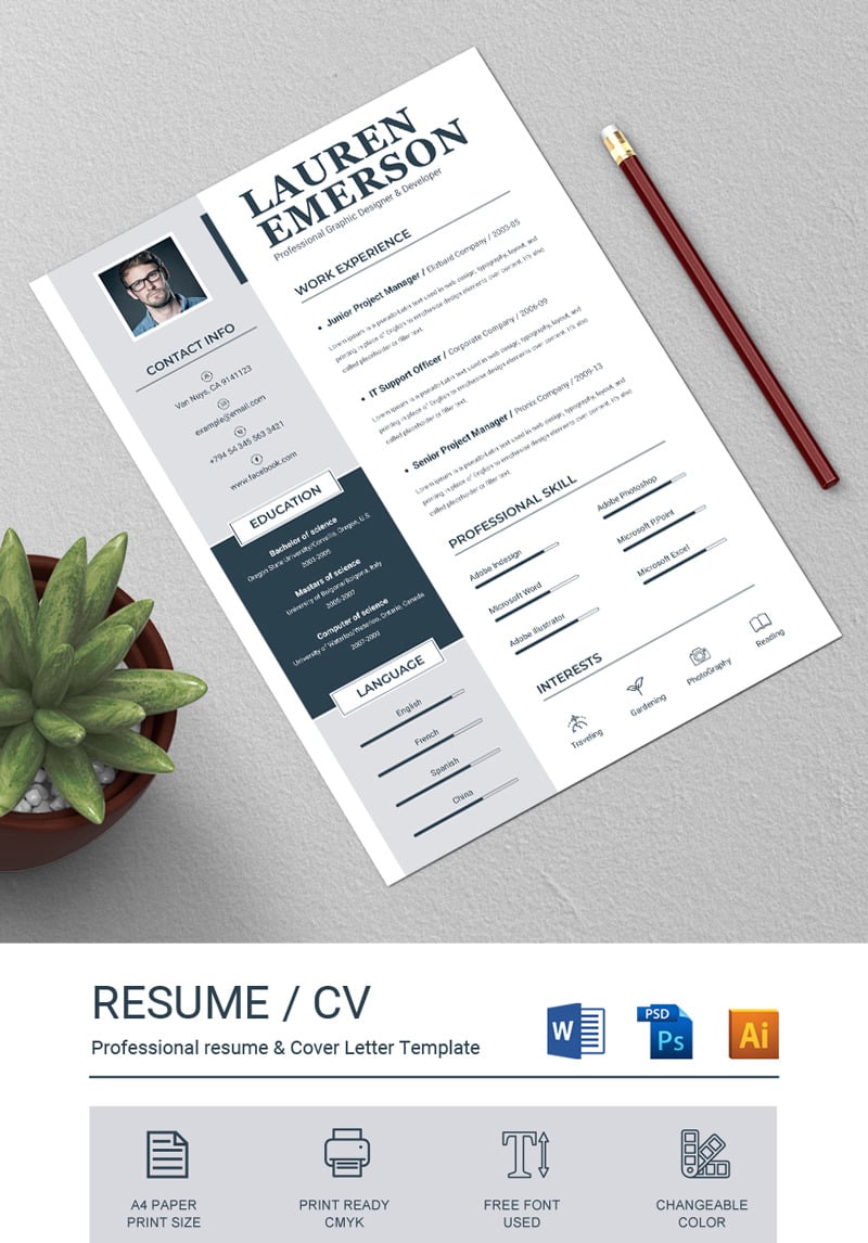 Lauren Resume Template #82457