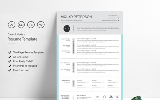 Molar Modern & Clean Resume Template