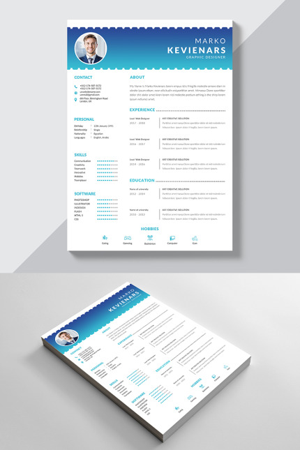 Template #82501 Design Resume Webdesign Template - Logo template Preview