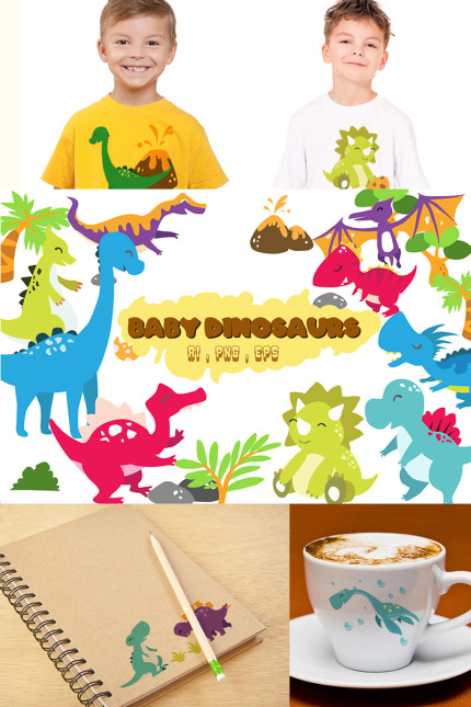 Kit Graphique #82508 Dinosaur Mignon Web Design - Logo template Preview