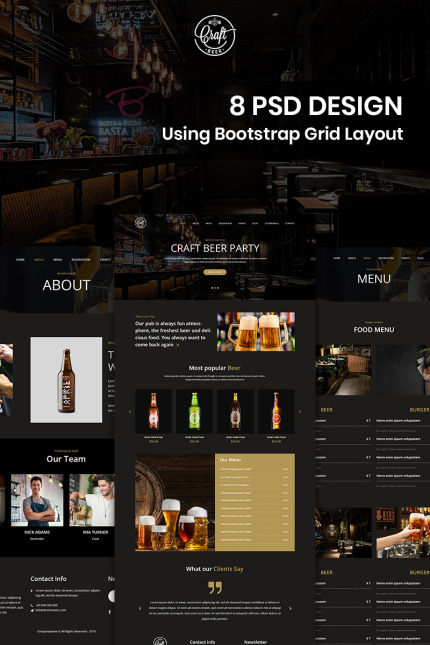 Template #82530 Pub Drinks Webdesign Template - Logo template Preview
