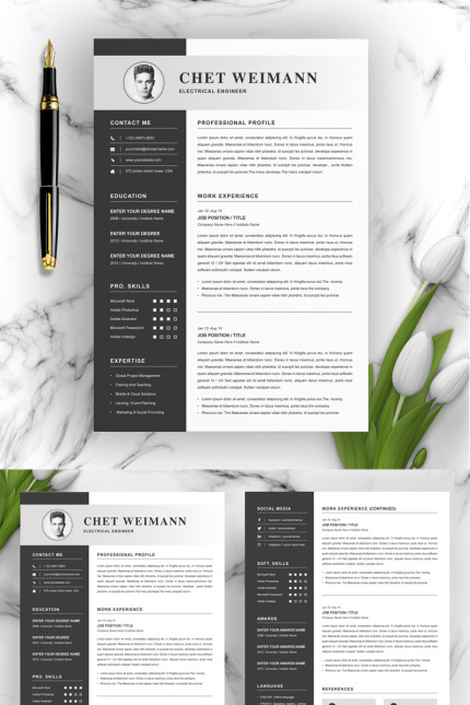 Template #82597 Page Resume Webdesign Template - Logo template Preview