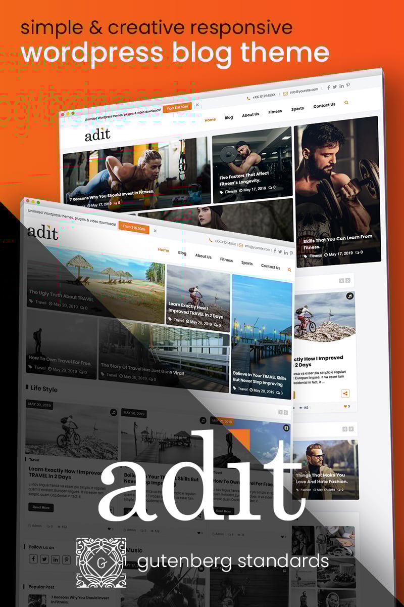 Adit - Blogging Made Easy WordPress Theme - screenshot
