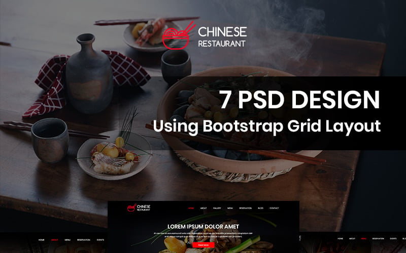 Chinese Restaurant - Chinese Restaurant PSD Template