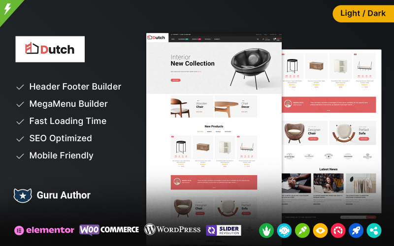 Dutch - Furniture and Fashion Multipurpose WooCommerce Theme