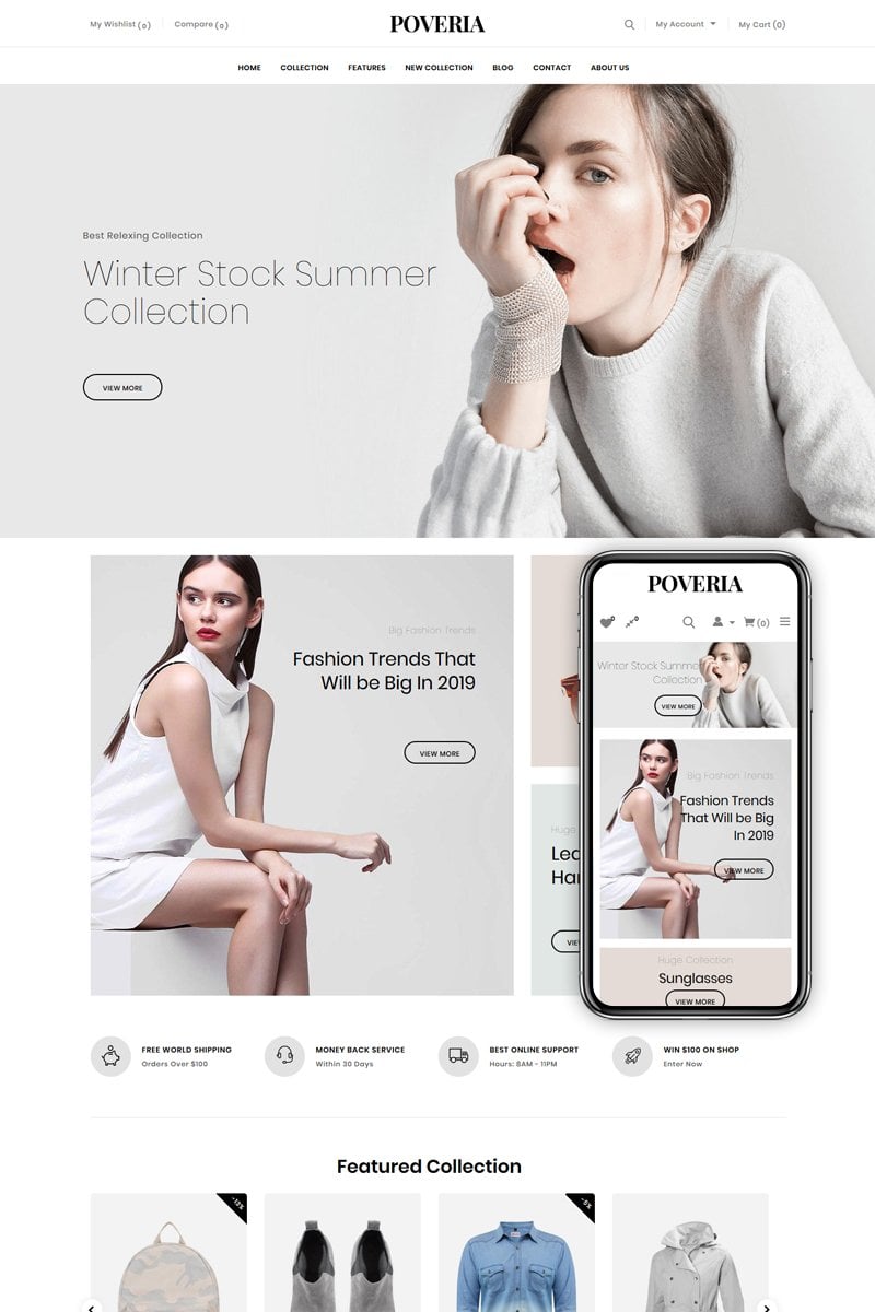 Poveria - Fashion Store Shopify Theme