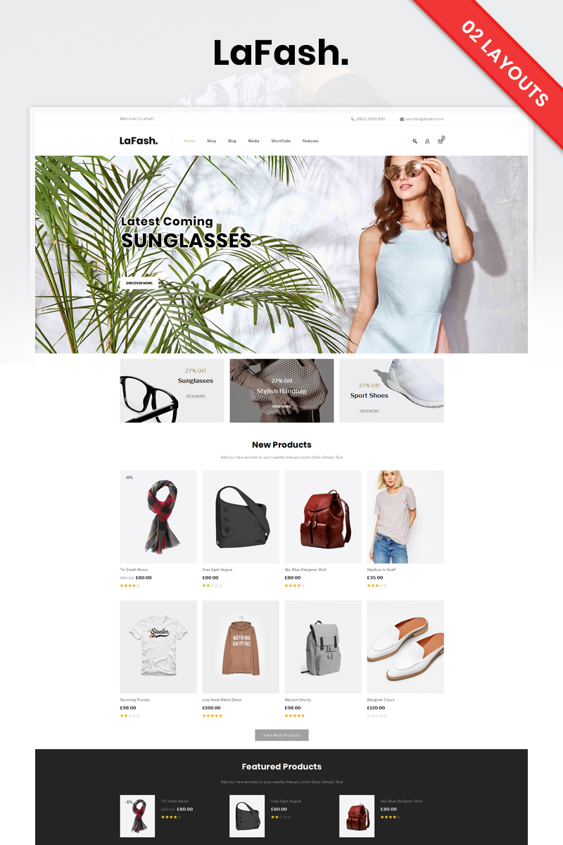 Tema WooCommerce "LaFash Multipurpose Store" #82515