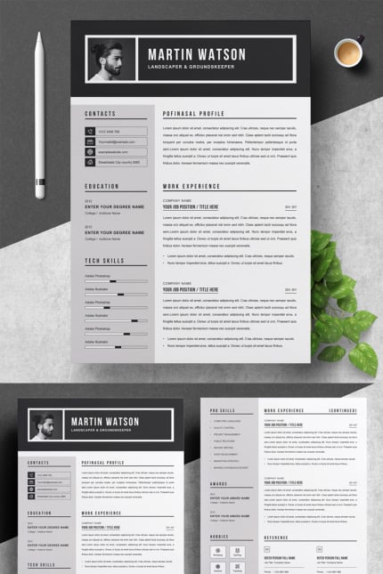 Template #82604 Page Resume Webdesign Template - Logo template Preview