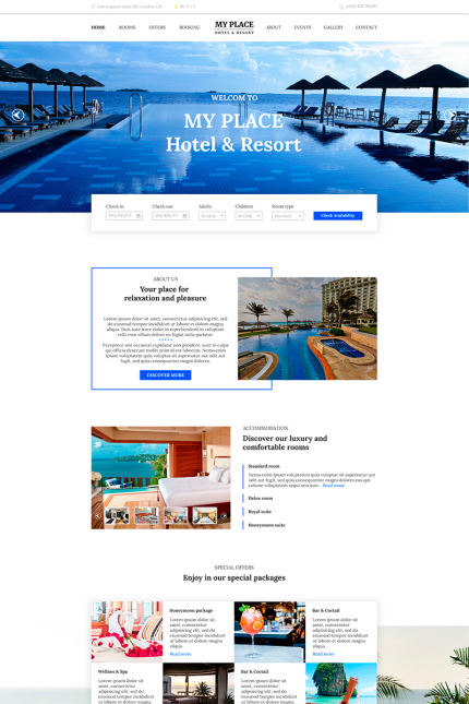 Template #82624 Resort Motel Webdesign Template - Logo template Preview