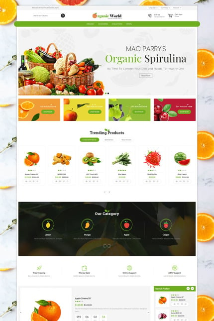 Template #82691 Grocery Fresh Webdesign Template - Logo template Preview