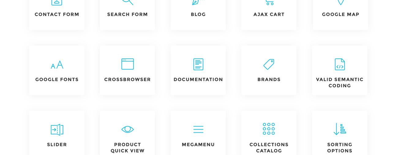 интерьер и мебель магазина modern shopify theme