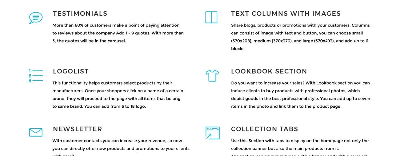 интерьер и мебель магазина modern shopify theme