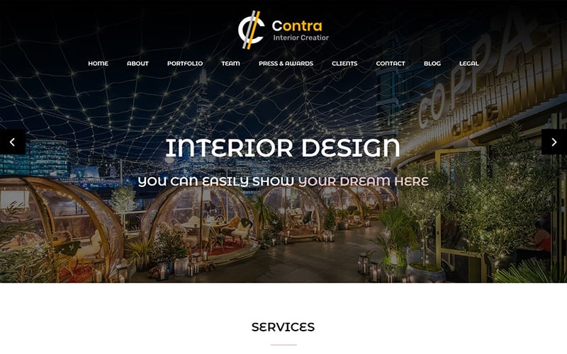 Contra - Interior Design PSD Template