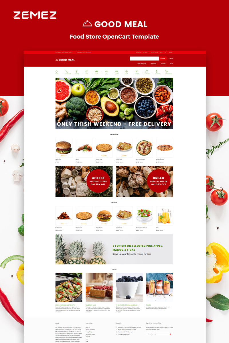 Good Meal - Food Store Multipage Creative №82666