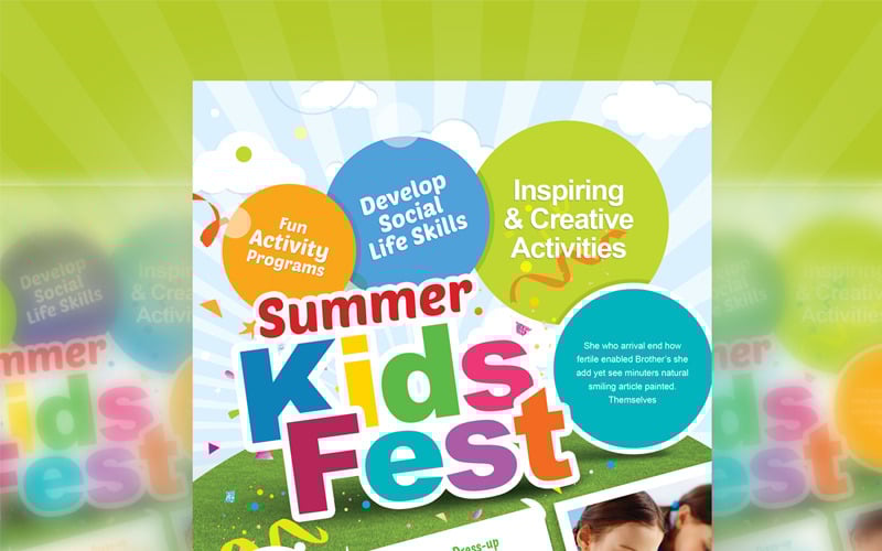 Kids Fest - Kids Summer Camp Flyer - Corporate Identity Template