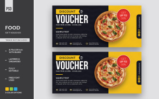 Pizza Food Gift Voucher - Corporate Identity Template